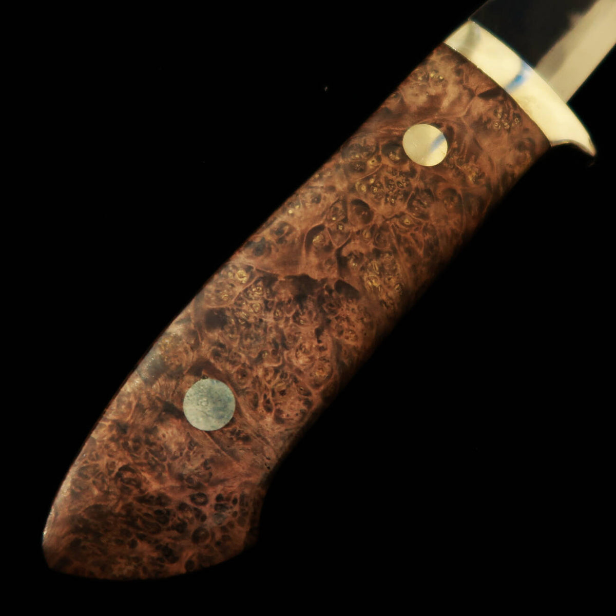 TAKEDA Cutlerie – Forgeron artisanal de Bitchū, œuvre de Masashi Moriya – Couteau fixe, Buckeye
