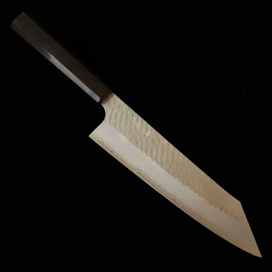 NIGARA Hamono SG2 Polished Tsuchime Kiritsuke Gyuto with Integrated Ebony Handle (210mm)