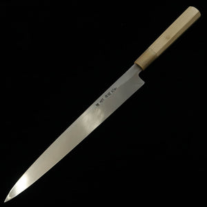 MIURA Itadaki Miura Itadaki Tanaka Giichi yanagiba acabado negro acero Shirogami No.2 (270/300 mm)