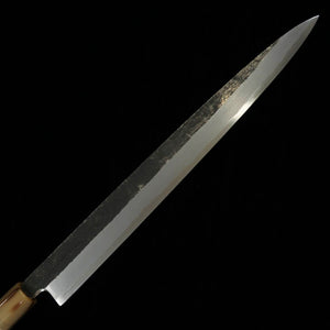 MIURA Itadaki Miura Itadaki Tanaka Giichi yanagiba acabado negro acero Shirogami No.2 (270/300 mm)