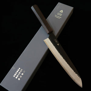 NIGARA SG2 Polished Tsuchime Gyuto with Integrated Ebony Handle (240mm)