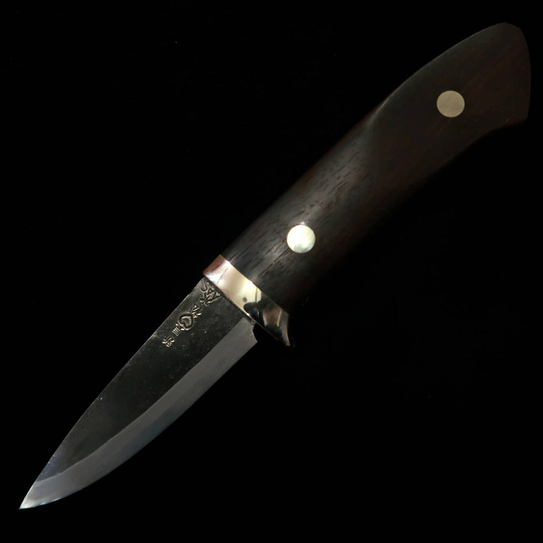 武田刃物TAKEDA　備中手打ち鍛冶 守屋正作 シースナイフ 黒檀