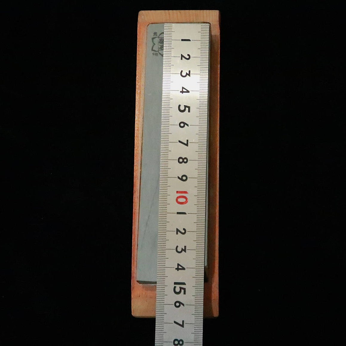 天然砥石　菖蒲谷砥石　サン型　台付き　38×150×13mm