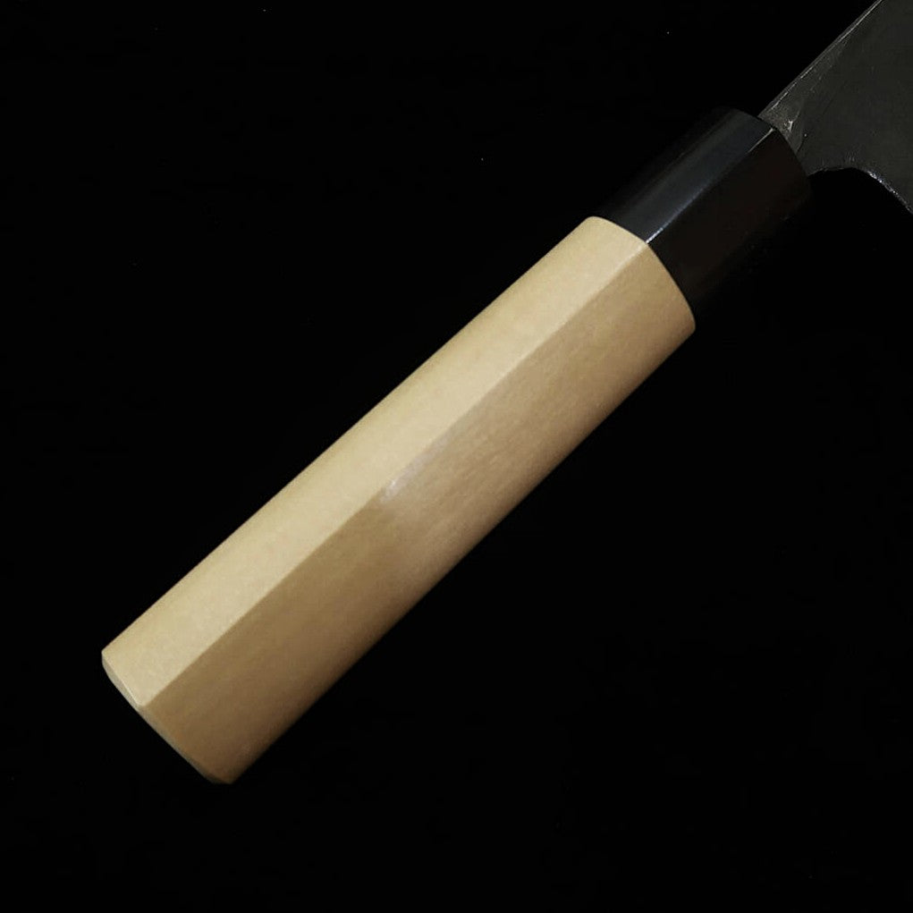 Miura by Shindo - Funayuki Aogami #2 Kurouchi, cabo em magnólia com chifre de búfalo em formato de castanha (150/165mm)