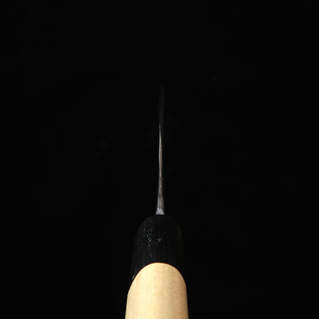 Miura by Shindo - Funayuki Aogami #2 Kurouchi, cabo em magnólia com chifre de búfalo em formato de castanha (150/165mm)