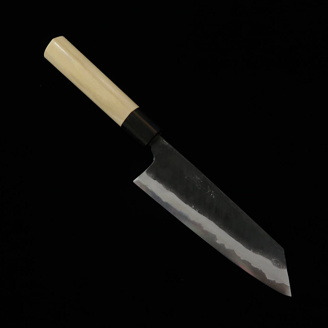 Miura MIURA by Shindo Bunka Aogami No.2, finition noire, manche en magnolia/buffle forme marron (165 mm)