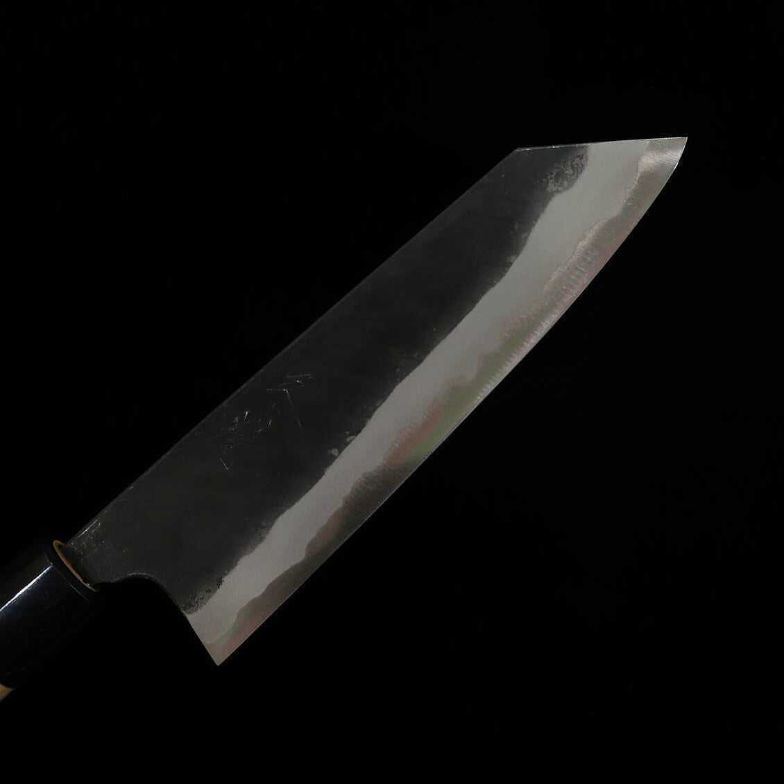 三浦 MIURA by Shindo　文化　青紙二号　黒打ち　朴水牛栗型柄（165mm）
