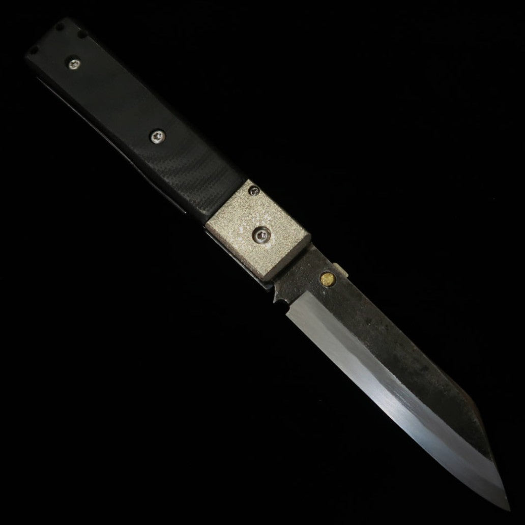 武田刃物TAKEDA　備中手打ち鍛冶 稲垣文雄作 スペシャルロックフォルダーナイフ リネンマイカルタ