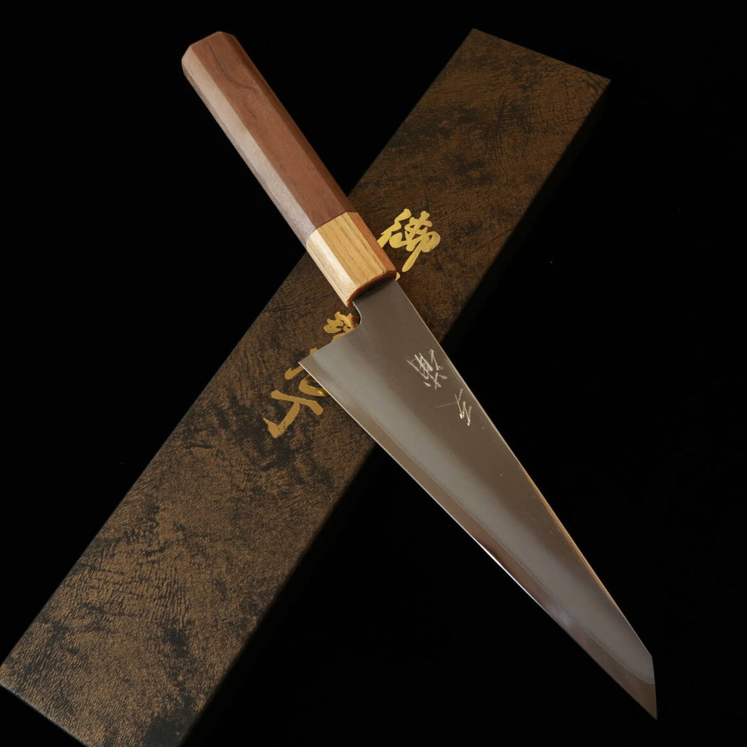 三浦 MIURA 骨スキ 銀紙三号 ウォールナット柄 (180mm)