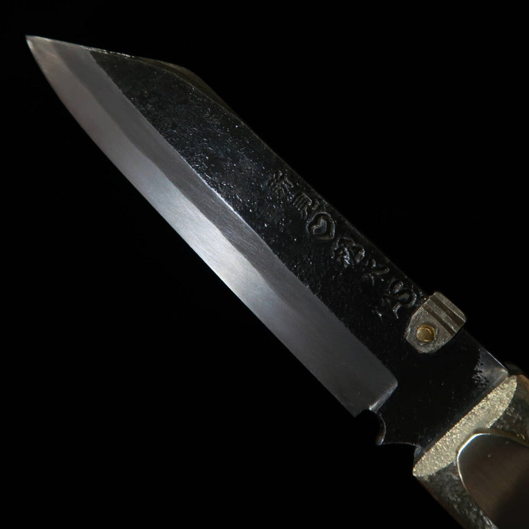 武田刃物TAKEDA　備中手打ち鍛冶 稲垣文雄作 スペシャルロックフォルダーナイフ リネンマイカルタ