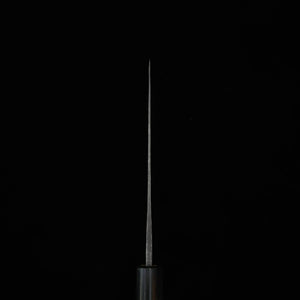 Miura MIURA by Shindo Santoku Aogami No.2, finition noire, manche en magnolia/buffle forme marron (165 mm)