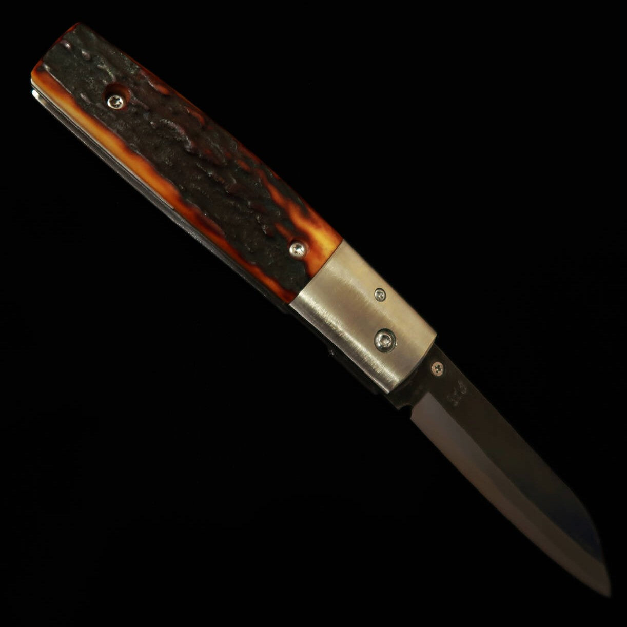 武田刃物TAKEDA　備中手打ち鍛冶 稲垣文雄作 ライナーロックフォルダーナイフ スタッグ