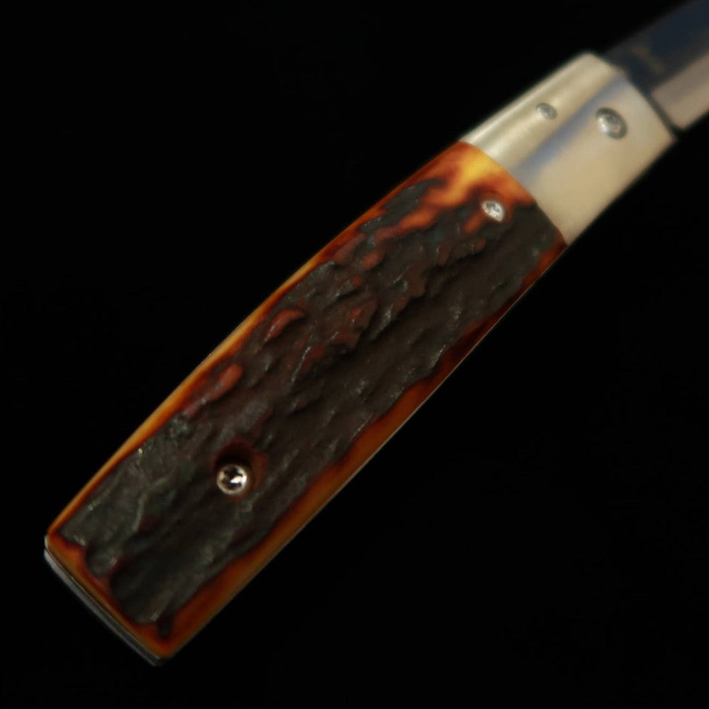 武田刃物TAKEDA　備中手打ち鍛冶 稲垣文雄作 ライナーロックフォルダーナイフ スタッグ