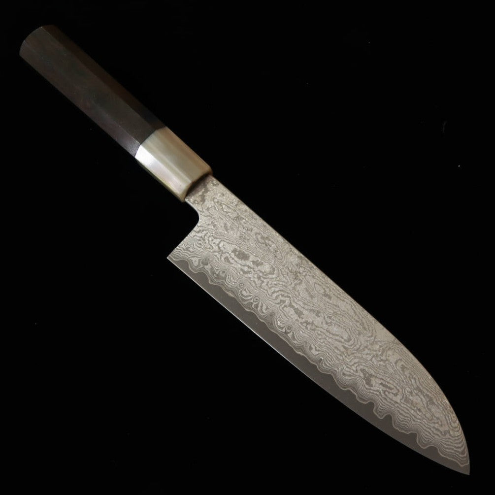 堺菊守 SAKAI KIKUMORI 星雲シリーズ 三徳 VG10 黒檀白水牛柄  (180mm)