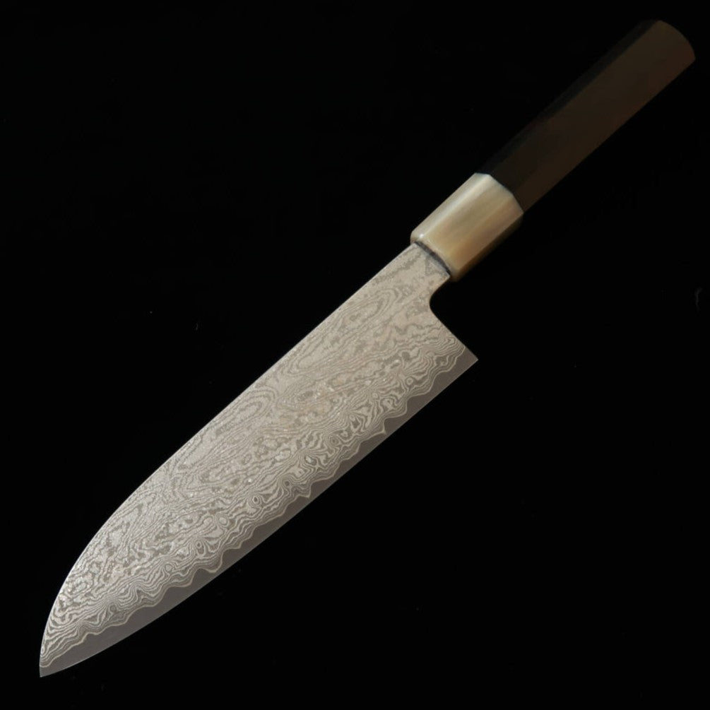 堺菊守 SAKAI KIKUMORI 星雲シリーズ 三徳 VG10 黒檀白水牛柄  (180mm)