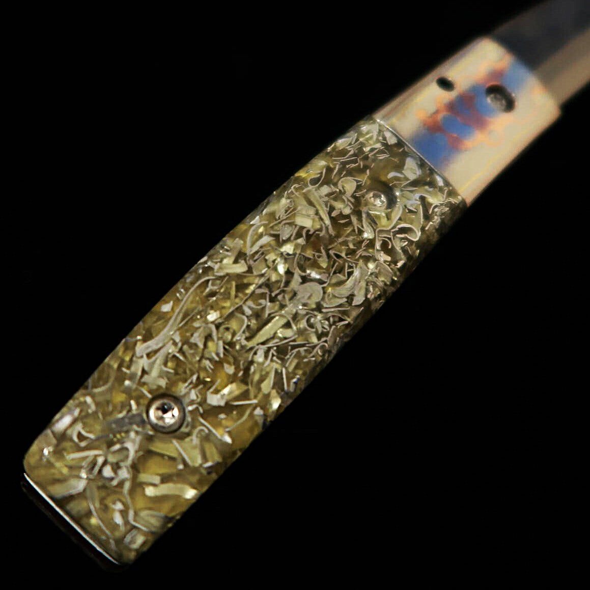 武田刃物TAKEDA　備中手打ち鍛冶 稲垣文雄作 ライナーロックフォルダーナイフ レジンB