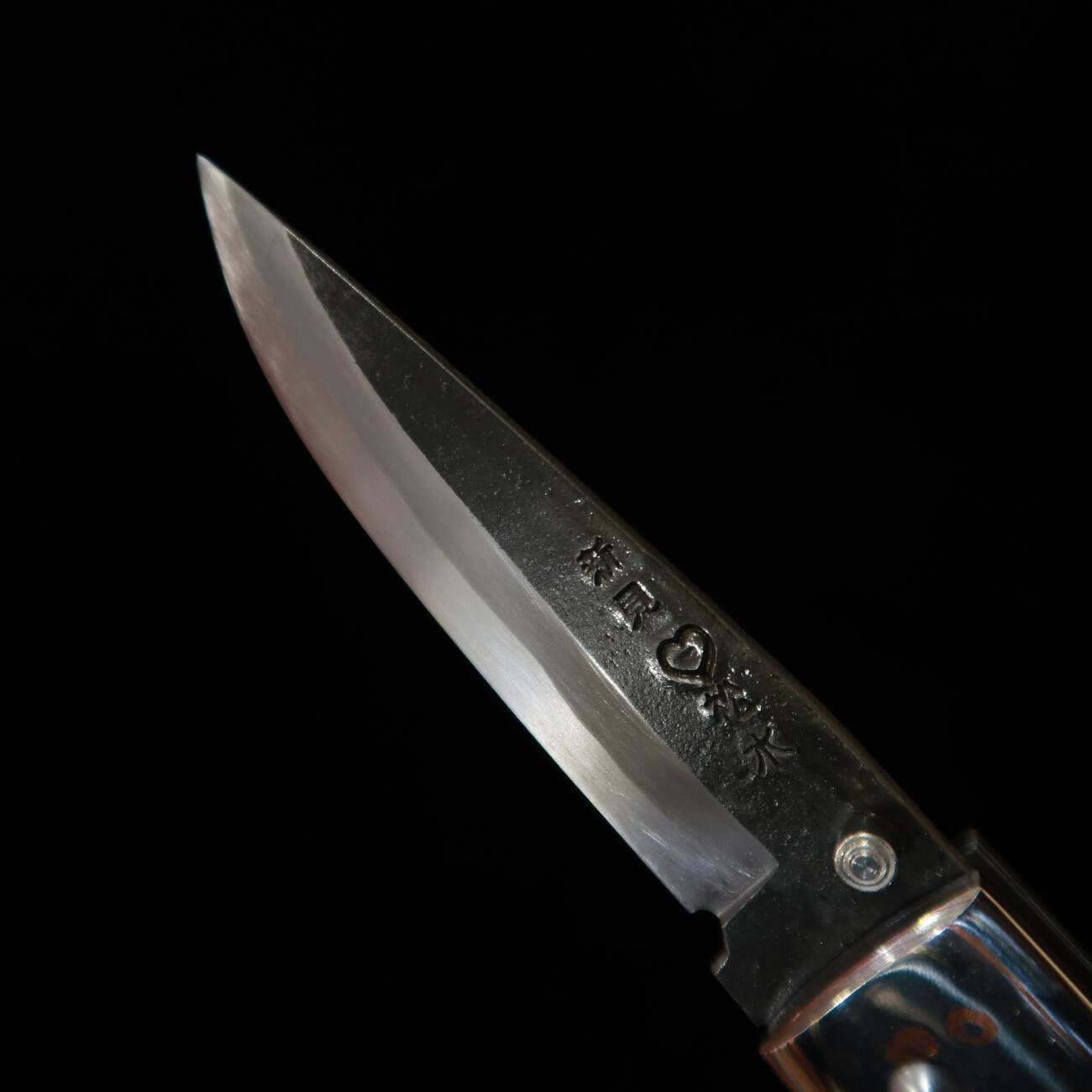 武田刃物TAKEDA　備中手打ち鍛冶 稲垣文雄作 ライナーロックフォルダーナイフ フェイクスタッグ