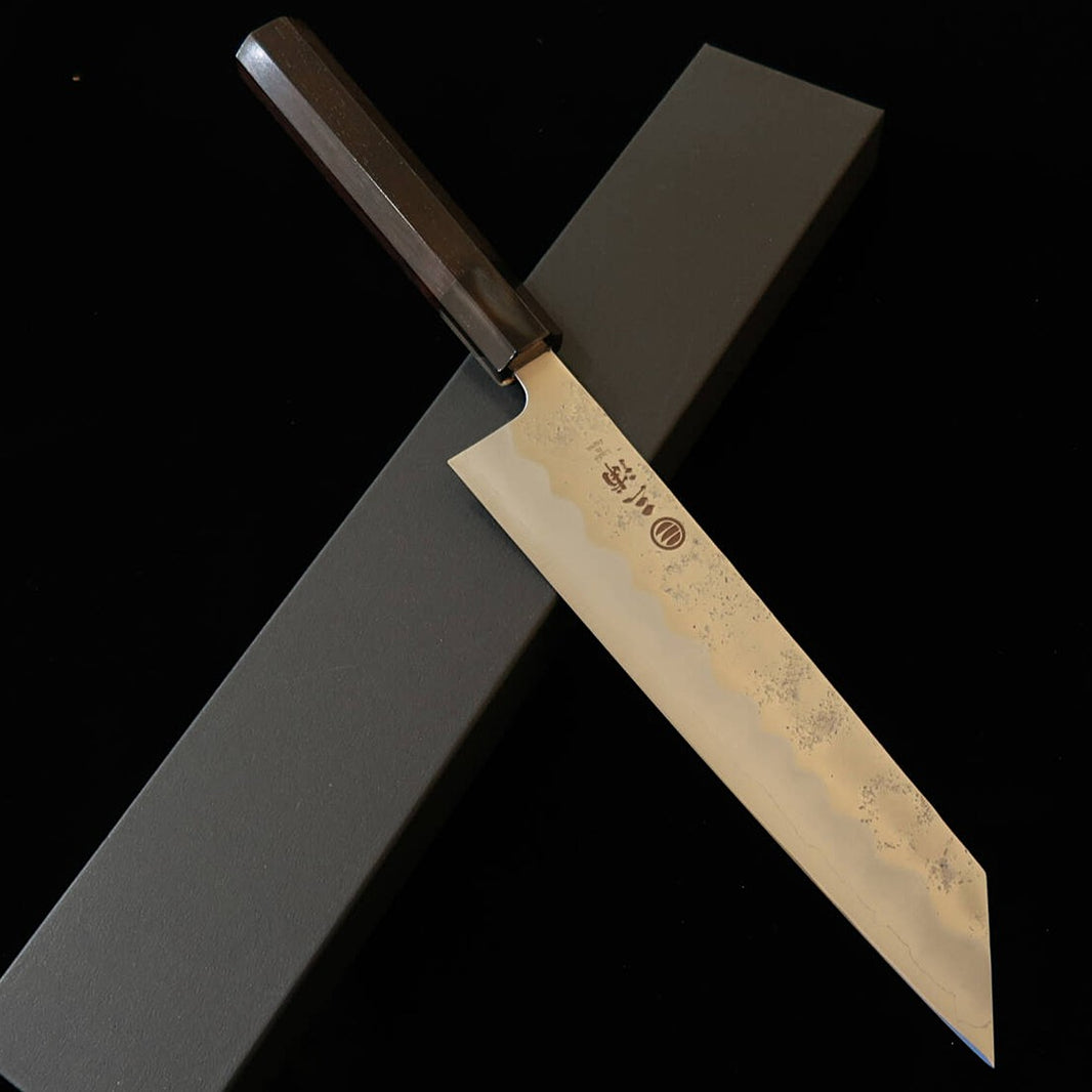 Miura MIURA Kiritsuke, aço Gin-3, acabamento nashiji, cabo octogonal em ébano (210 mm)