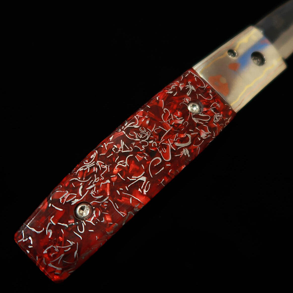 武田刃物TAKEDA　備中手打ち鍛冶 稲垣文雄作 ライナーロックフォルダーナイフ レジンA