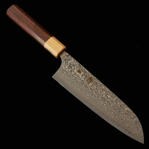 三浦MIURA 三徳 SGSTRIX ダマスカス 紫檀欅口八角柄（165mm）