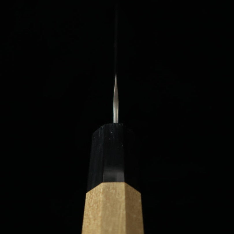 三浦刃物 MIURA ペティ AUS10 鎚目 ダママット 朴水牛柄 (135mm)