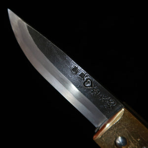 Takeda Cutlery TAKEDA Bitchu Handcrafted Blacksmith Fumio Inagaki's Liner Lock Folder Knife, Mammoth White