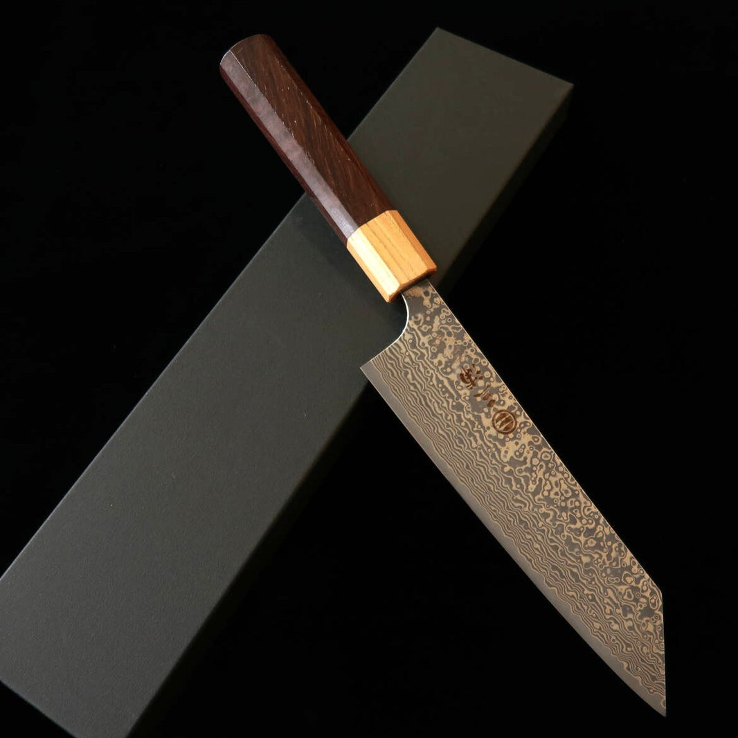 MIURA Bunka SGSTRIX Damasco cabo octogonal de jacarandá com colarinho em olmo (170 mm)