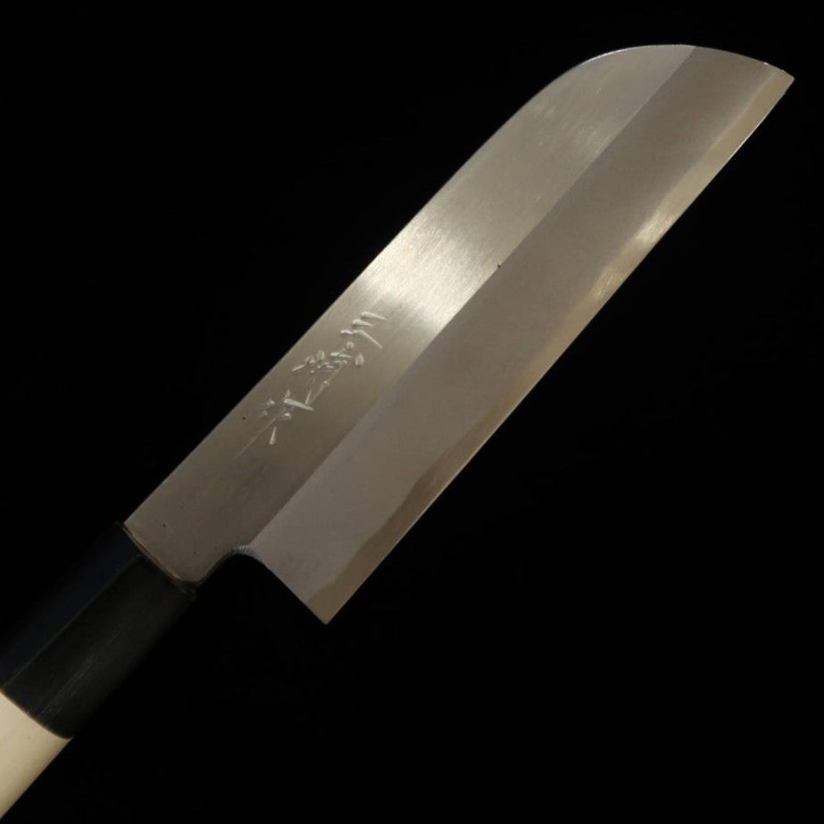 Deba MIURA Acero japonés biselado Mango de madera de magnolia y cuerno de búfalo (150mm)