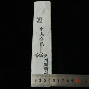 Pedra de amolar natural Nakayama Aoto, cor mizu-asagi, formato tipo “san”, 45 × 206 × 45 mm