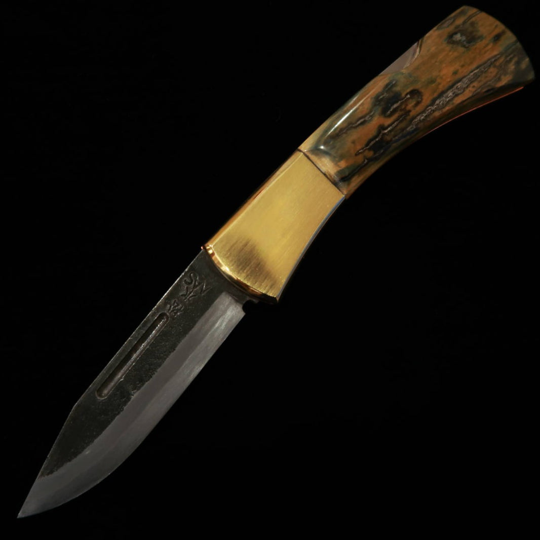 Takeda Cutelaria - Forja artesanal de Bitchu por Fumio Inagaki - Canivete com trava traseira, Mammoth