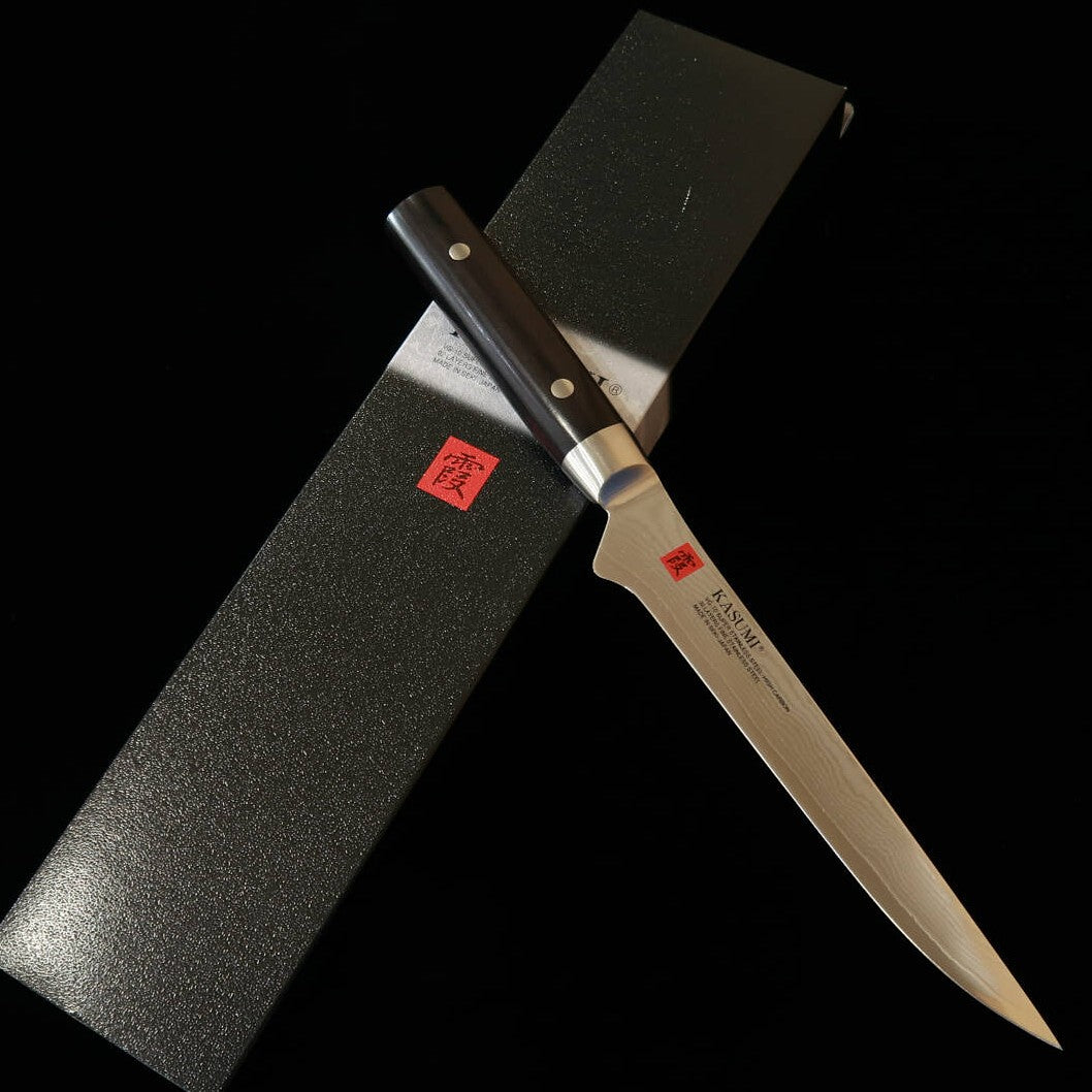Sumikama SUMIKAMA Kasumi Desossador VG10 Damasco Cabo em laminado preto (160 mm)