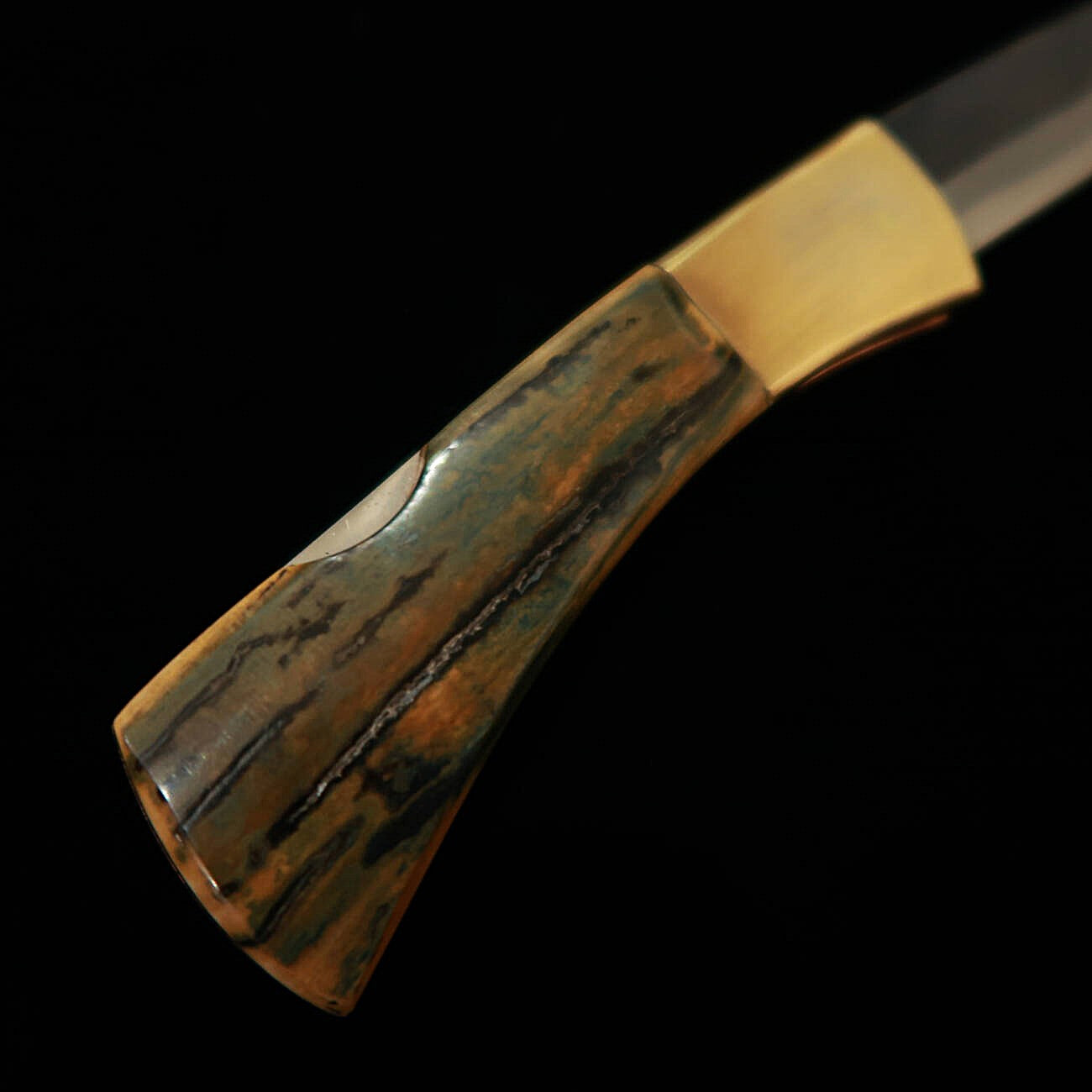 武田刃物TAKEDA　備中手打ち鍛冶 稲垣文雄作 バックロックフォルダーナイフ マンモス