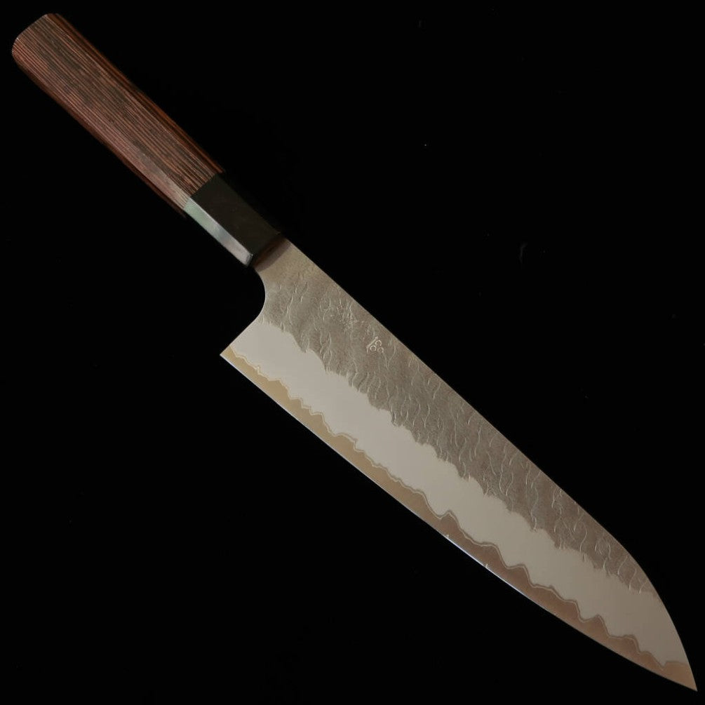 Faca de Chef Nigara Hamono Aogami Super Tsuchime com Cabo Octogonal de Wenge (210-270mm)