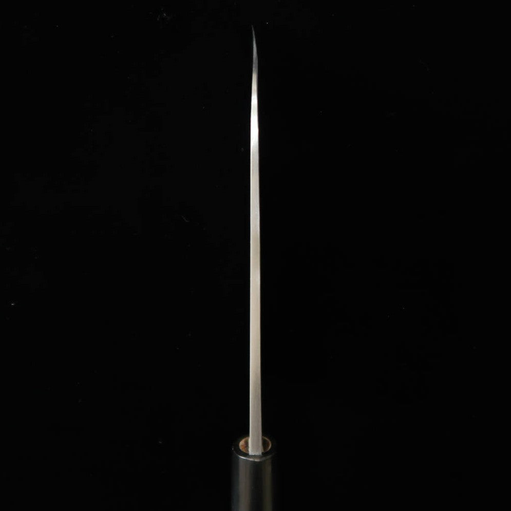 Deba MIURA biselado, acero japonés, mango redondo de cuerno de búfalo y madera de magnolia (105/130 mm)