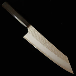 NIGARA Hamono SG2 Polished Tsuchime Kiritsuke Gyuto with Integrated Ebony Handle (210mm)