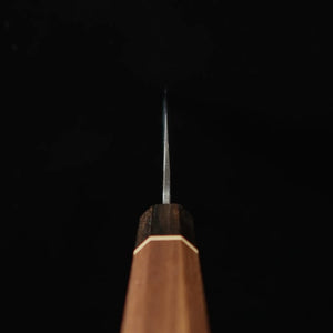 三浦MIURA 三徳 村雨 青紙二号 黒打ち 胡桃八角柄（165mm）