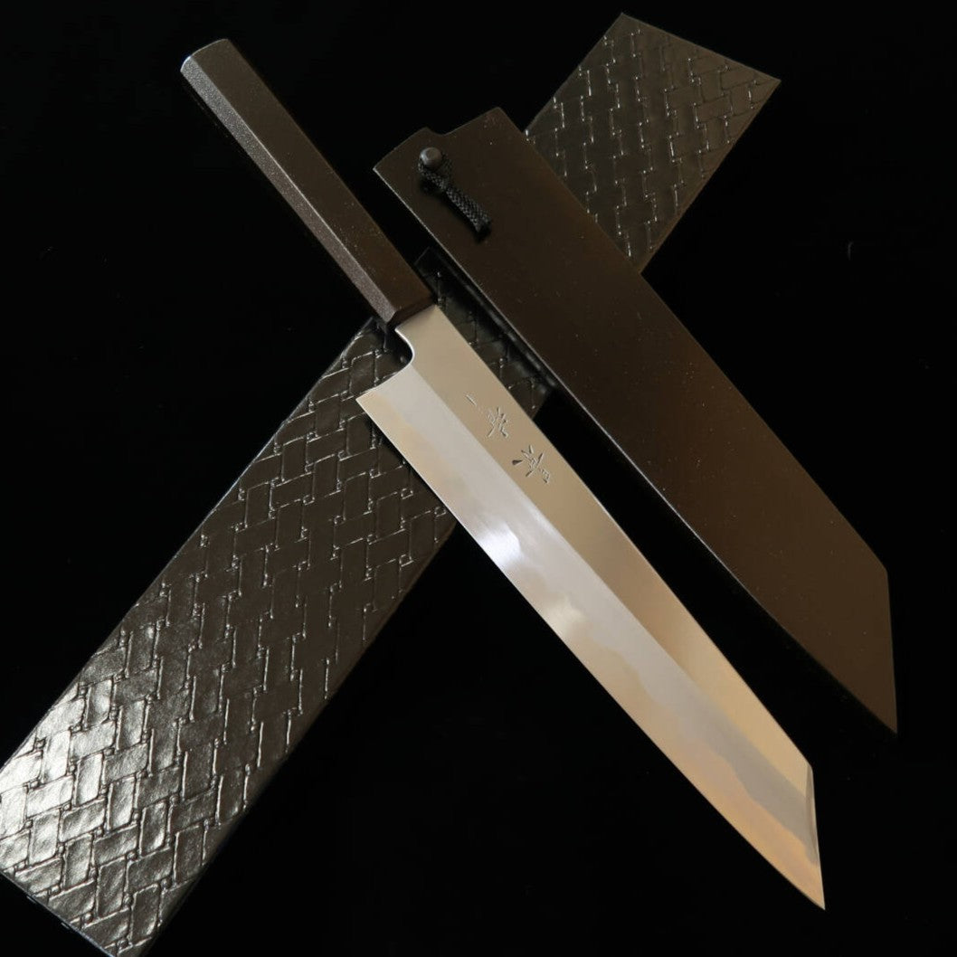 景清 KAGEKIYO 白紙二号 和切付 漆八角柄 (240mm)