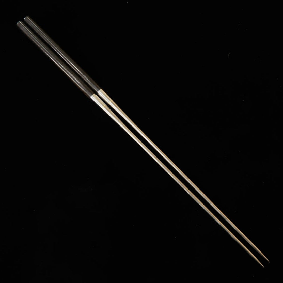 AMENOMA 純チタン 天ぷら用箸 黒檀柄 (240mm)