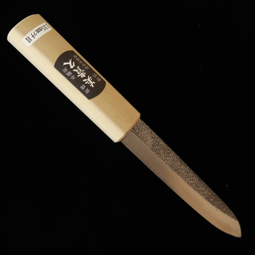 Cuchillo Makiri Ikeuchi Hamono IKEUCHI, acero Shirogami #2, obra de Mikihisa, acabado martillado, mango de magnolia (135/150 mm)
