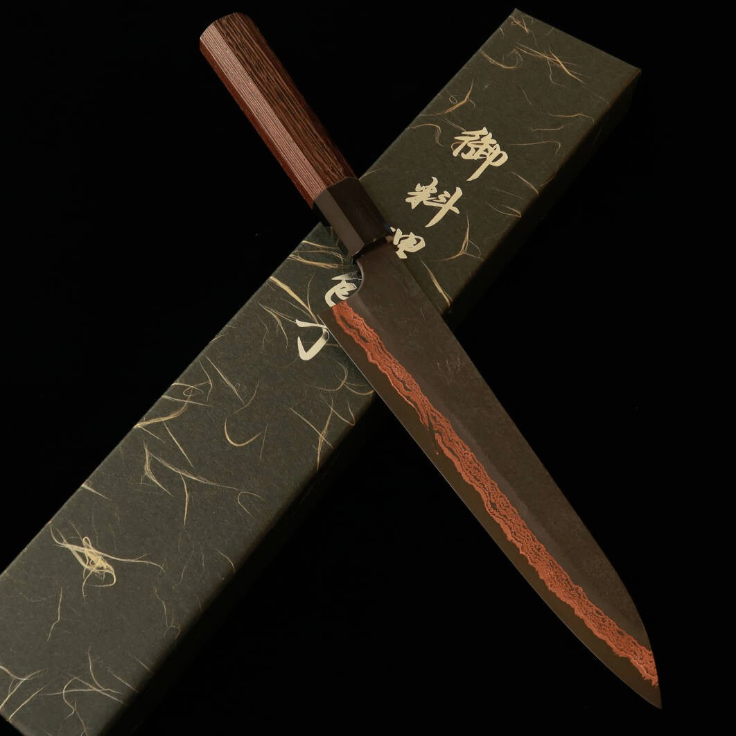 初心　喜び　ヨロコビ　SLD 牛刀　270mm 初心HATSUKOKORO ヨロコビ 牛刀 SLD 黒打ち ウェンジ柄 (240mm) – 三浦