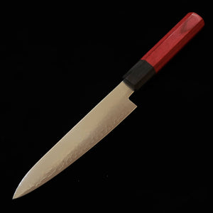 V.ROAD  濃州正恒作 Nosyu Masatsune ペティ VG10 全面ダマスカス 積層強化合板柄 赤×黒（150mm）