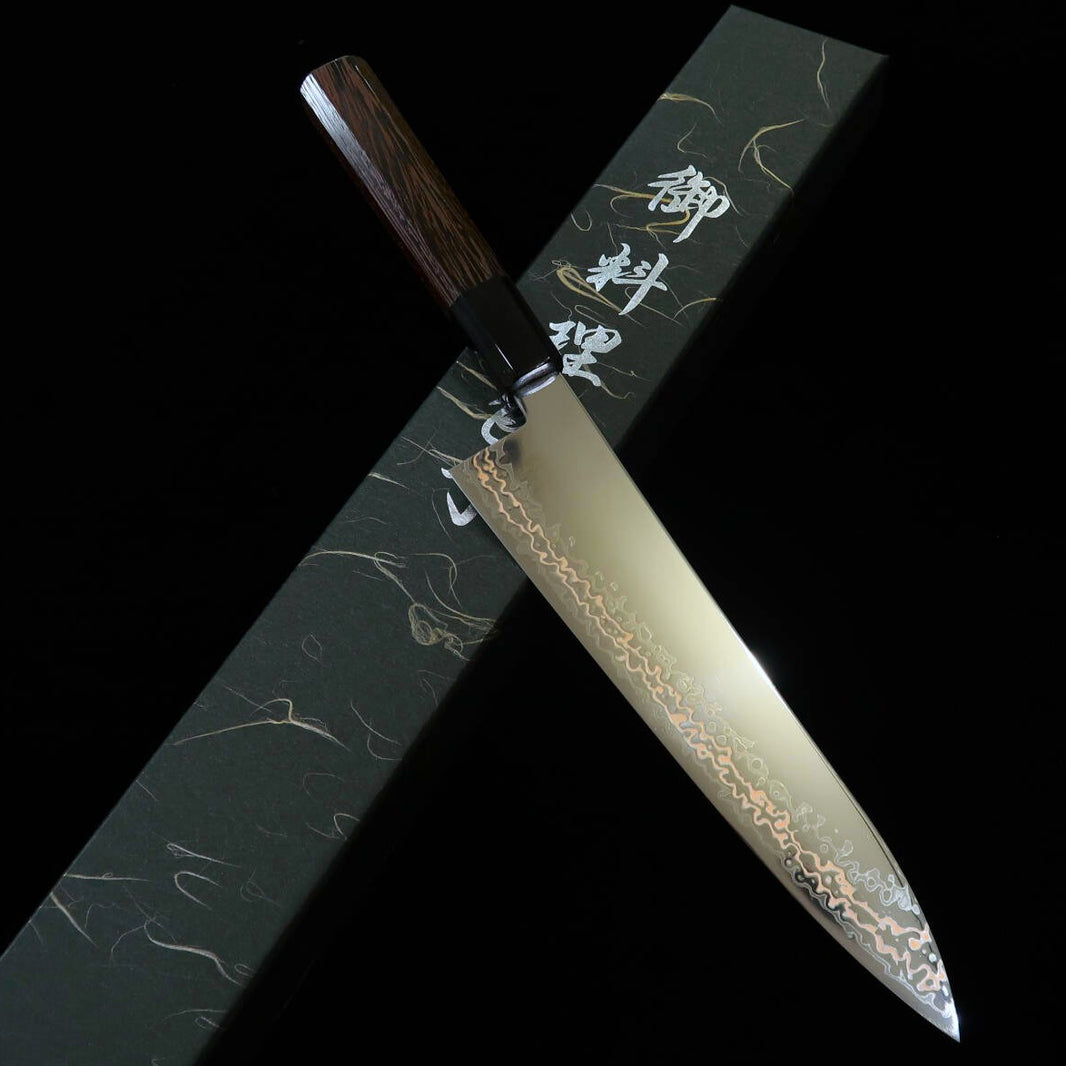 Faca Gyuto MIURA SLD Damasco Níquel, cabo octogonal de wenge (210mm)