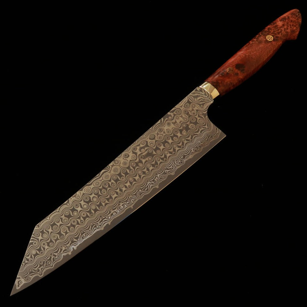 二唐刃物鍛造所 NIGARA SG2 暗紋 切付牛刀 花梨ハンドル (240mm