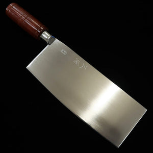 三浦MIURA 中華包丁 SK材 ステン割込 No.500GC 茶合板柄（205mm）