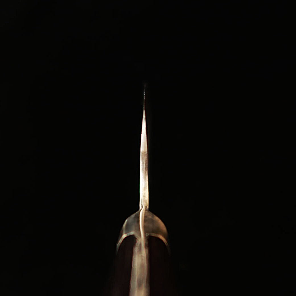 TERUYASU FUJIWARA Lendária Faca de Chef com Protetor de Dedo Aço Branco Nº1 (195mm)