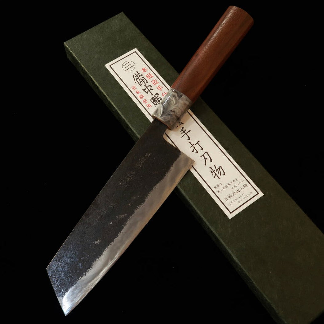 三輪刃物MIWAHAMONO 菜切文化型 青紙一号 栗柄（170mm） – 三浦刃物店