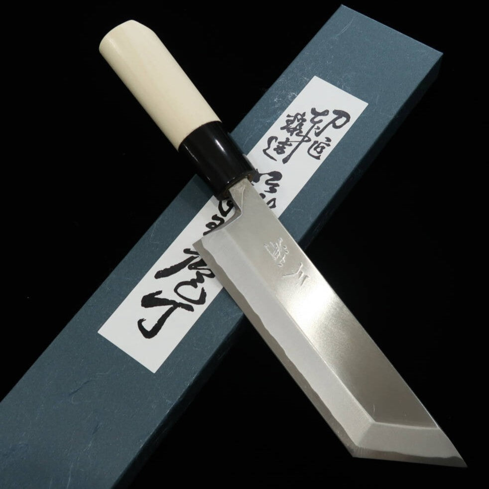 MIURA Edo style eel slicer Shirogami No.2 Magnolia handle (165mm)