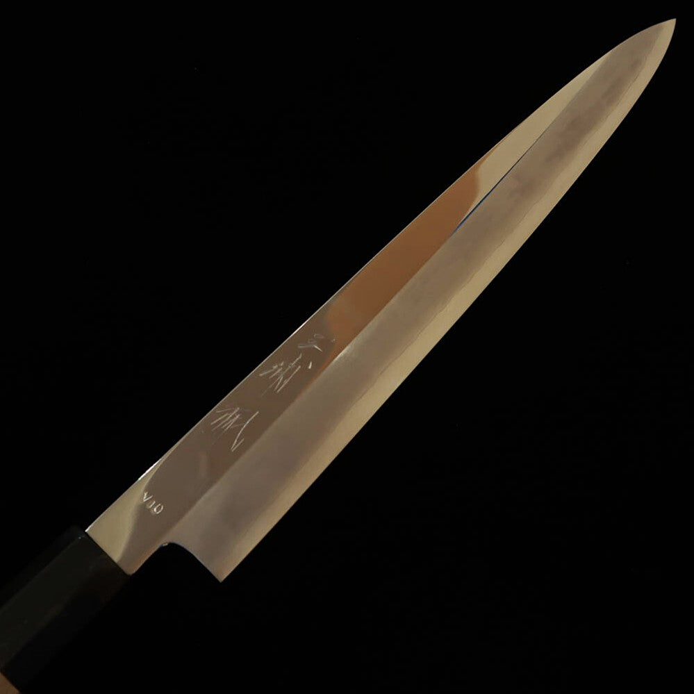 Yanagiba MIURA OBIDAMA Nakagawa Satoshi, VG10, acabado espejo, mango octogonal de magnolia (270/300 mm)