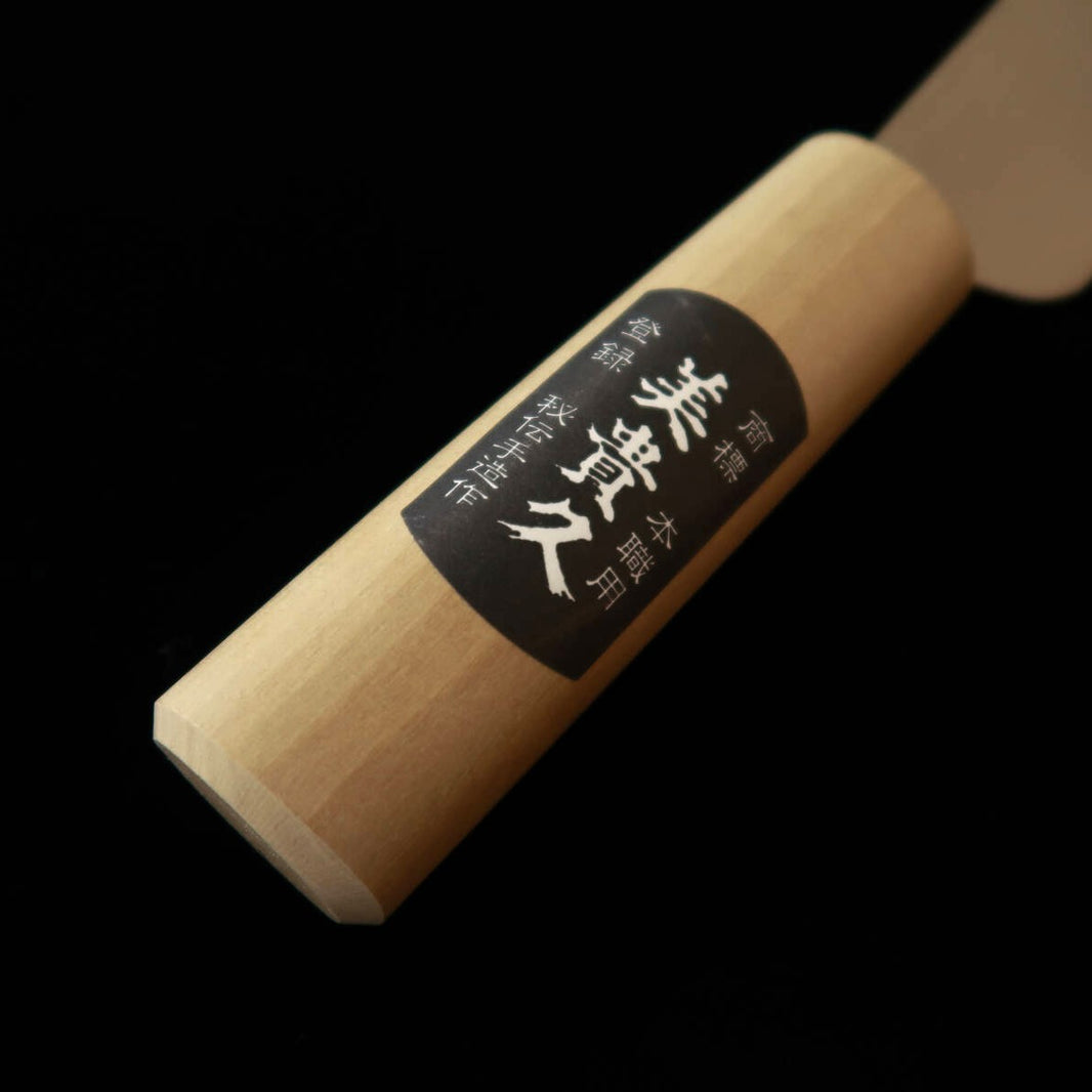 Ikeuchi Hamono IKEUCHI cuchillo para cuero, Aogami #2, obra de Mikihisa, pulido, filo redondo (36 mm)