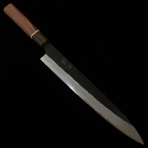 三浦 MIURA 玄武 白紙二号 黒打 筋引 胡桃八角柄 (255mm)